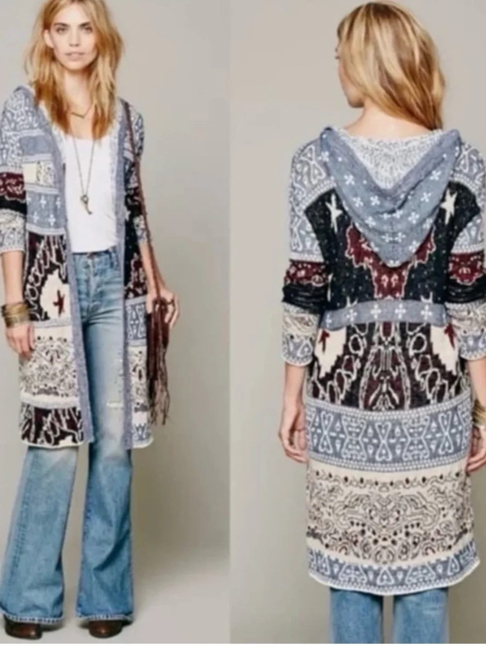 RARE Free People Americana Duster